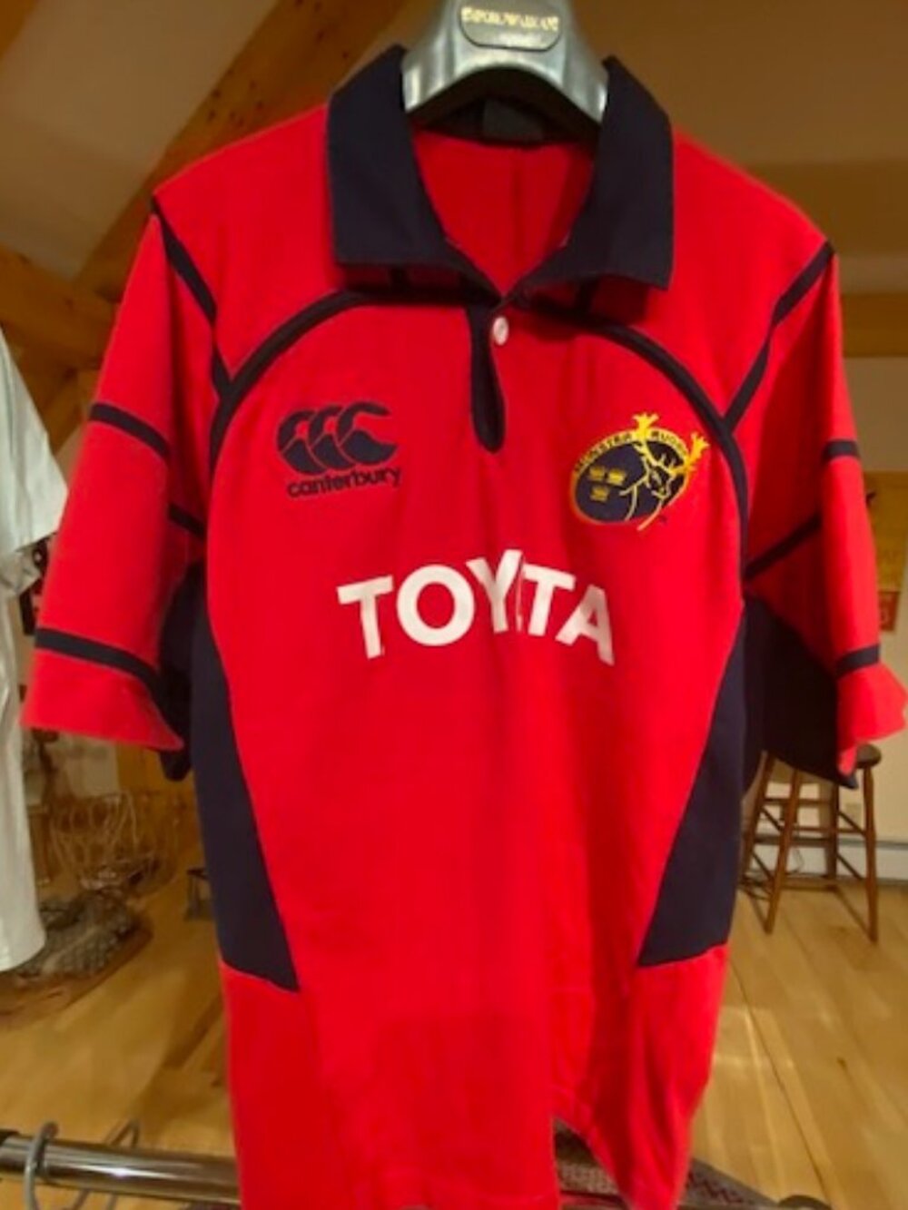 Vintage 2005 Canterbury Munster Rugby Jersey Shirt Mens Medium Toyota sponsor